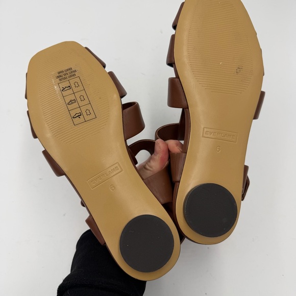 NEW Everlane Rum Brown Leather Fisherman Day Sandal in Size 6